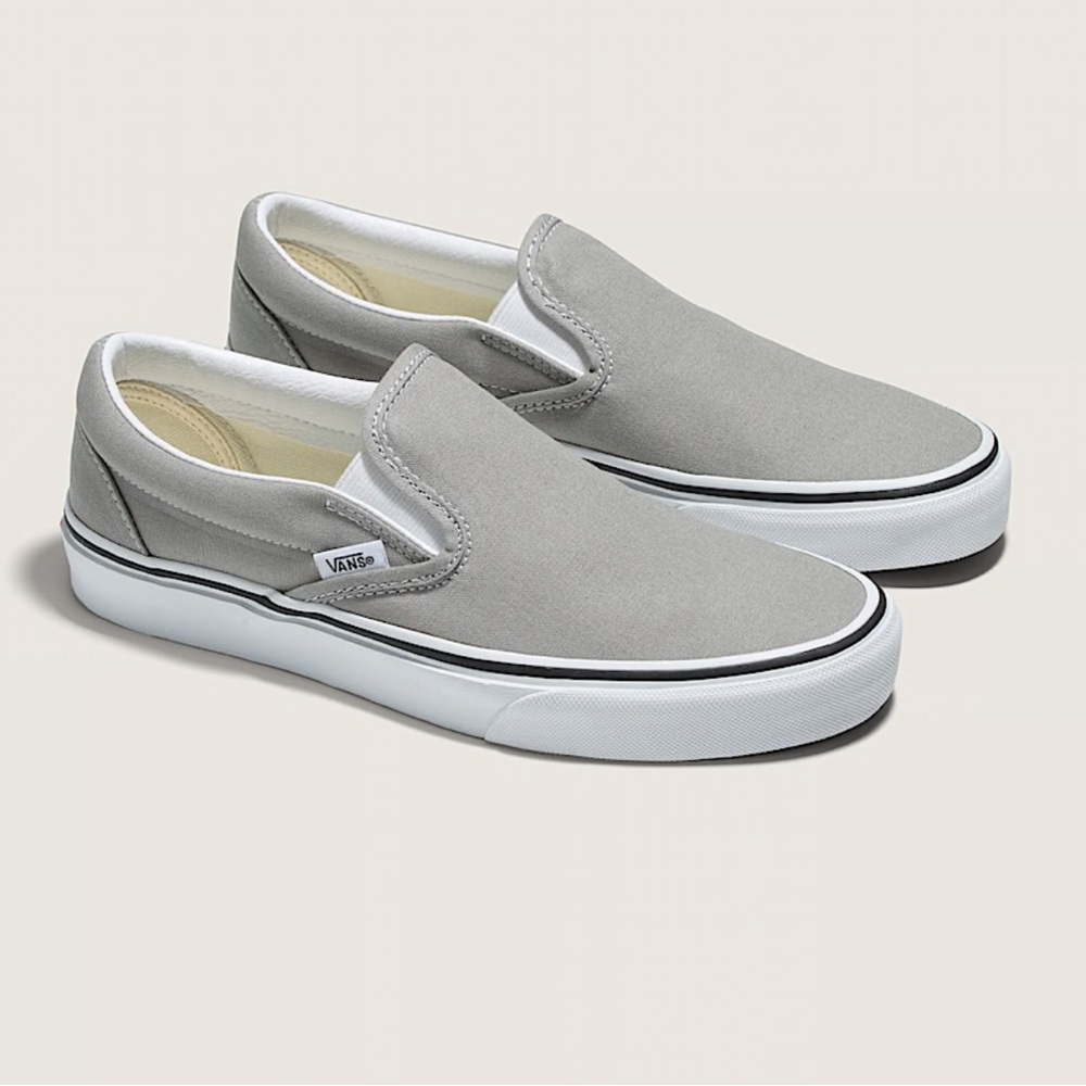 Vans Light Gray Slip-On Loafers